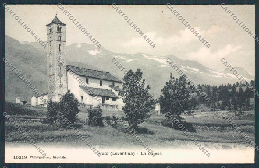 Bolzano Prato Leventina Chiesa cartolina BB7471 – fronte