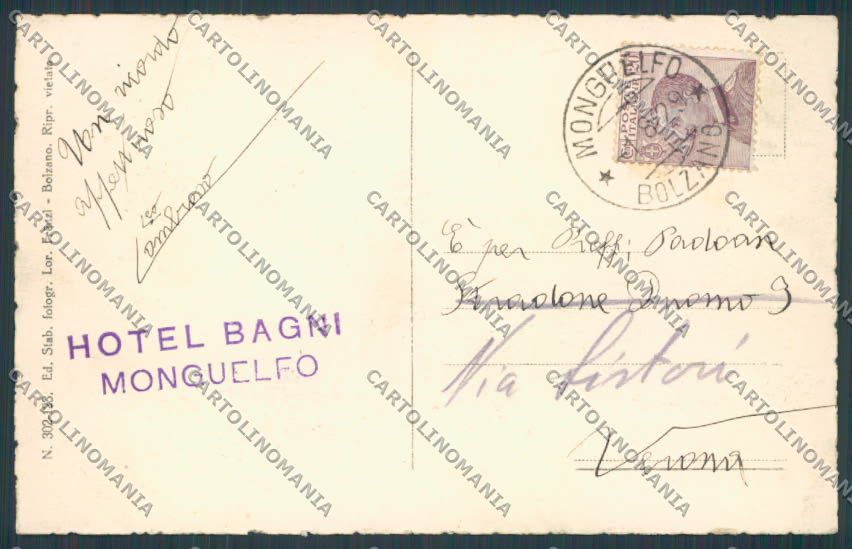 Bolzano Monguelfo Panorama cartolina BB7492 – retro