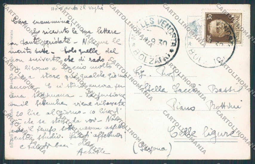 Bolzano Malles Panorama cartolina BB7501 – retro