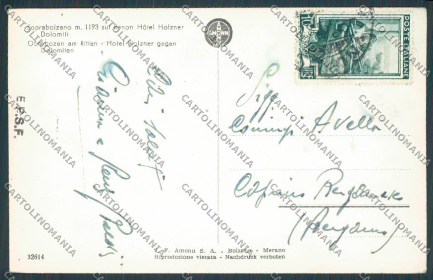 Bolzano Sopra foto cartolina BB7553 – retro