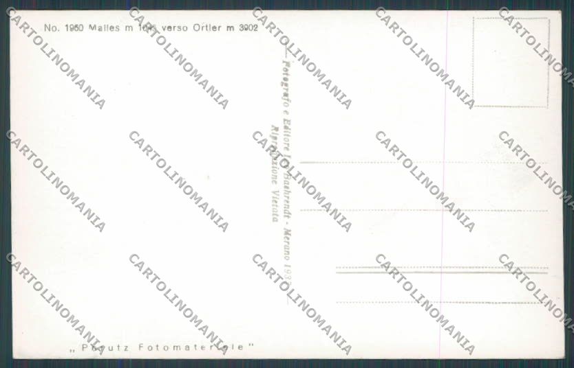 Bolzano Malles foto cartolina BB7580 – retro