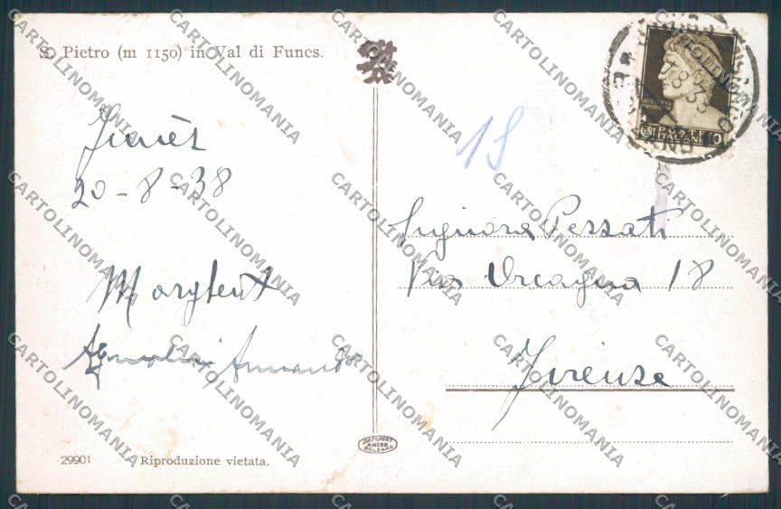 Bolzano San Pietro cartolina BB7583 – retro