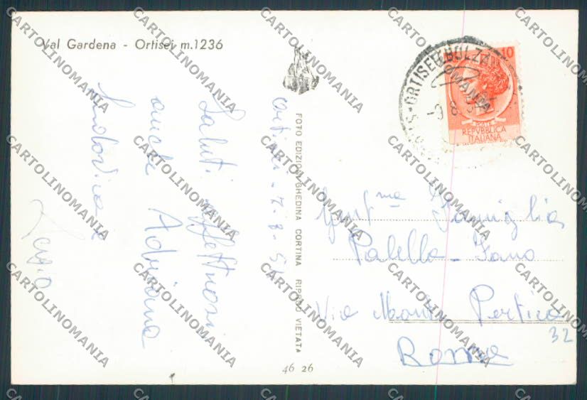 Bolzano Ortisei foto cartolina BB7594 – retro