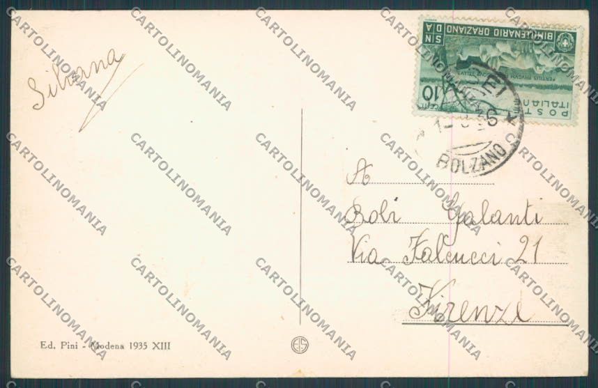 Bolzano Ortisei cartolina BB7596 – retro