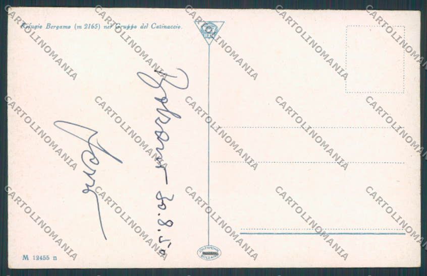Bolzano Rifugio Bergamo cartolina BB7606 – retro