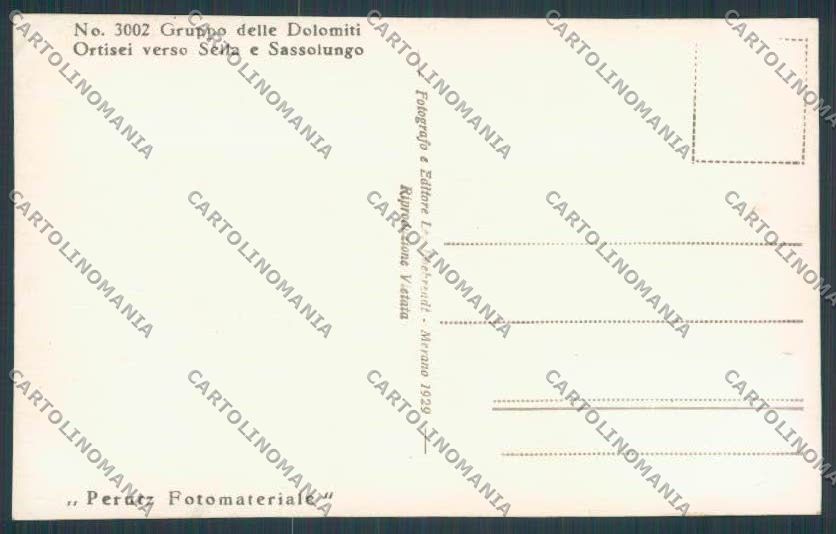 Bolzano Ortisei foto cartolina BB7609 – retro