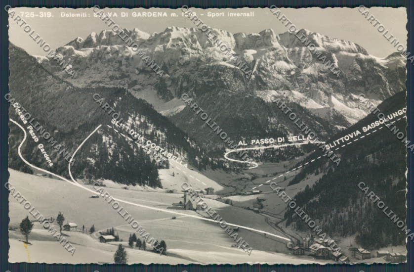 Bolzano Selva foto Slittovia cartolina BB7613 – fronte