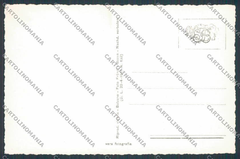 Bolzano Selva foto Slittovia cartolina BB7613 – retro