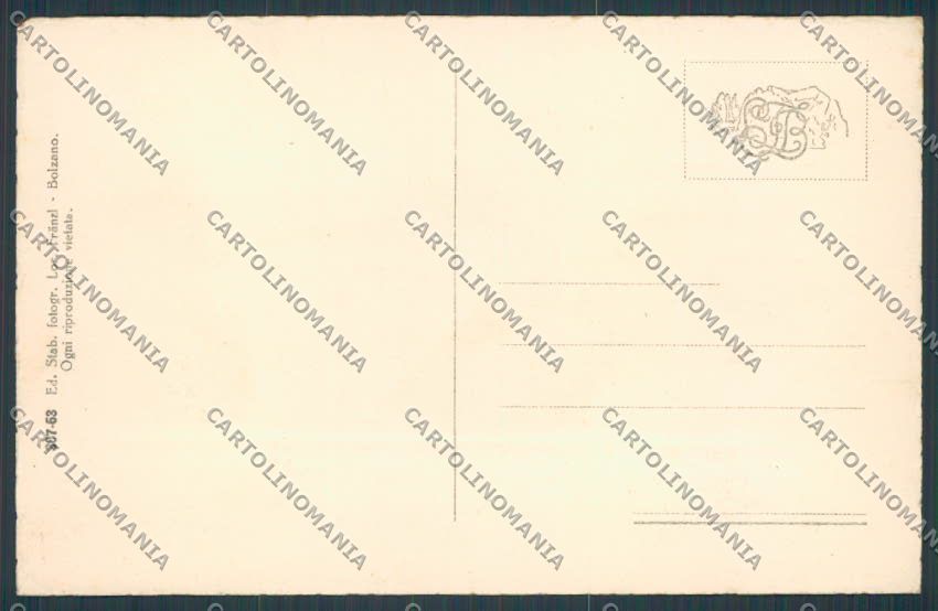 Bolzano Novalevante cartolina BB7618 – retro