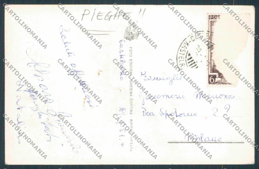 Bolzano Castelrotto foto PIEGHE cartolina BB7646 – retro