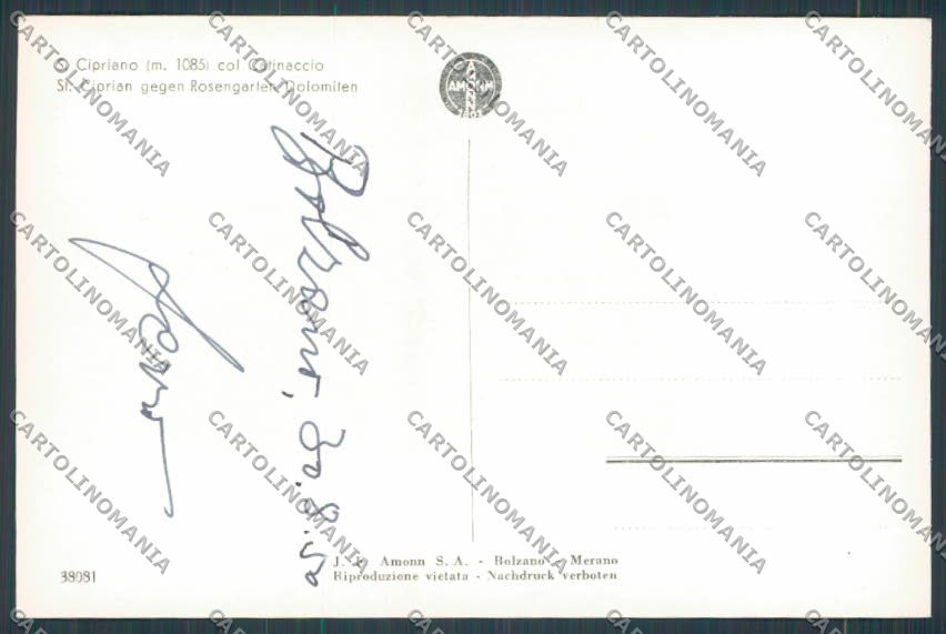 Bolzano San Cipriano foto cartolina BB7655 – retro