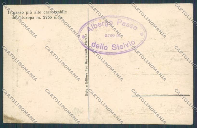 Bolzano Strada allo Stelvio Centenario foto cartolina BB7665 – retro