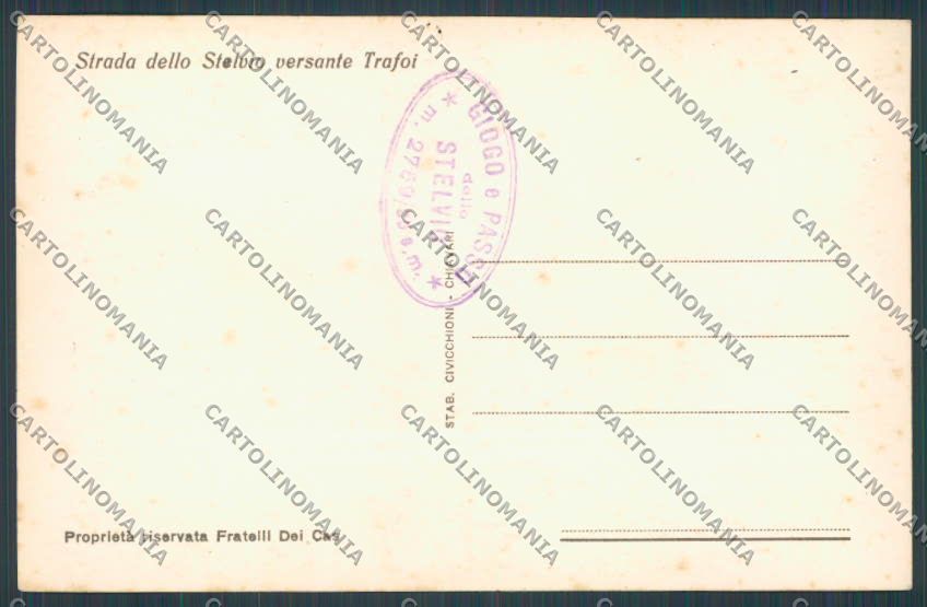 Bolzano Strada allo Stelvio foto cartolina BB7668 – retro