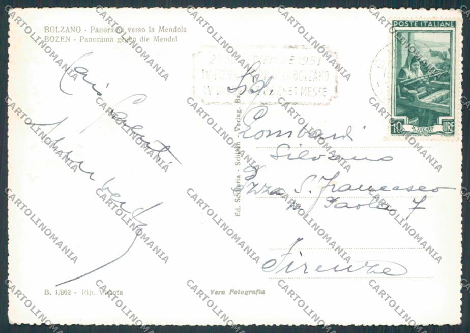 Bolzano Città foto FG cartolina BB7720 – retro