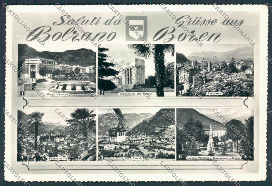 Bolzano Città Saluti da Funivia foto FG cartolina BB7727 – fronte