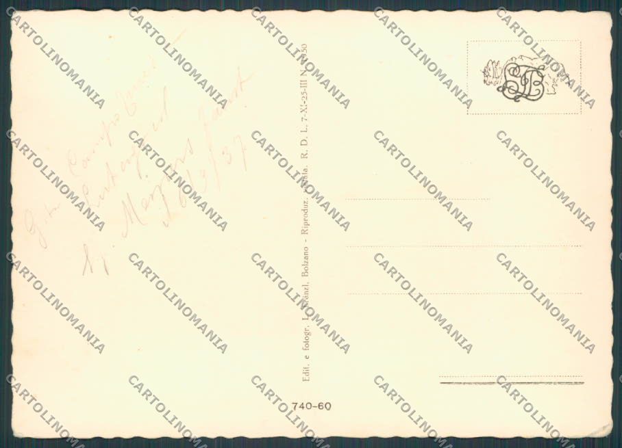 Bolzano Campo Tures Ghiacciai Zillertal FG cartolina BB7730 – retro