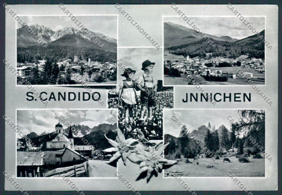 Bolzano San Candido Vedutine PIEGHINE foto FG cartolina BB7737 – fronte