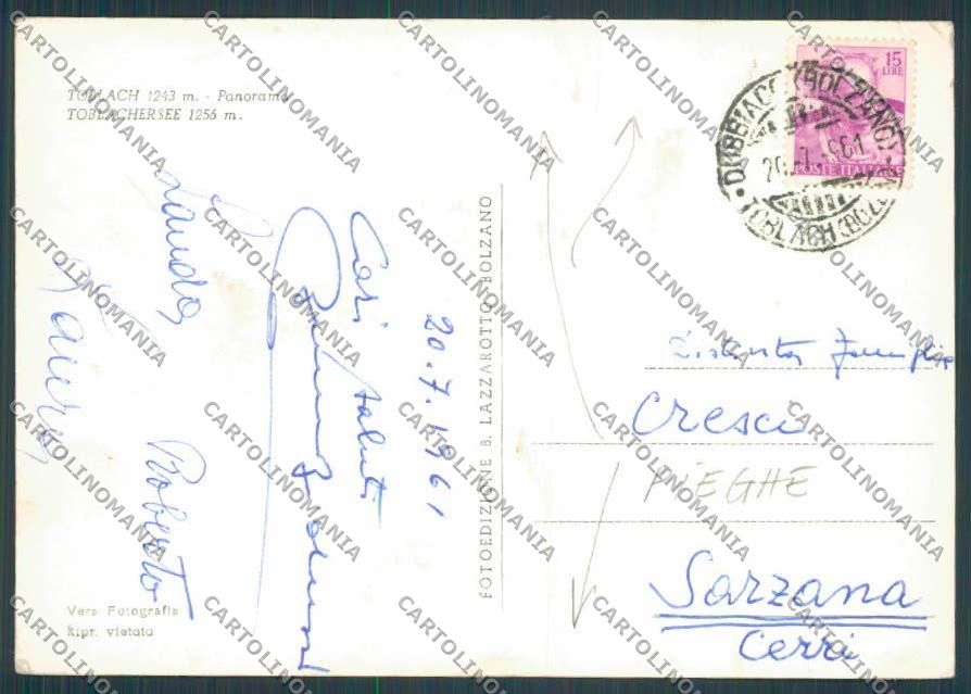 Bolzano Dobbiaco Toblach Panorama PIEGHE foto FG cartolina BB7744 – retro