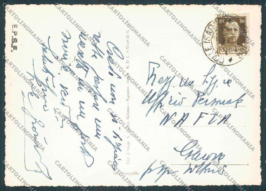 Bolzano Colle Isarco Panorama foto FG cartolina BB7754 – retro