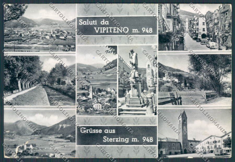 Bolzano Vipiteno Saluti da PIEGHINE STRAPPO foto FG cartolina BB7767 – fronte