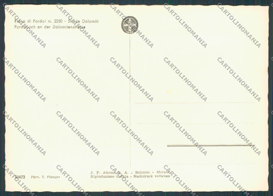 Belluno Pordoi Passo Flunger foto FG cartolina BB7768 – retro