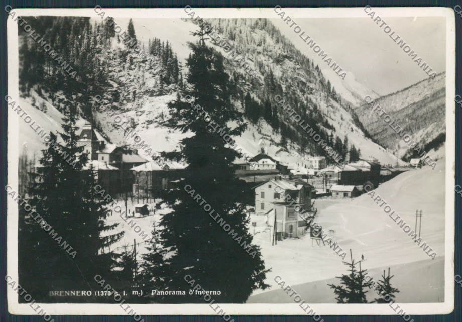 Bolzano Brennero Panorama Inverno PIEGA foto FG cartolina BB7783 – fronte