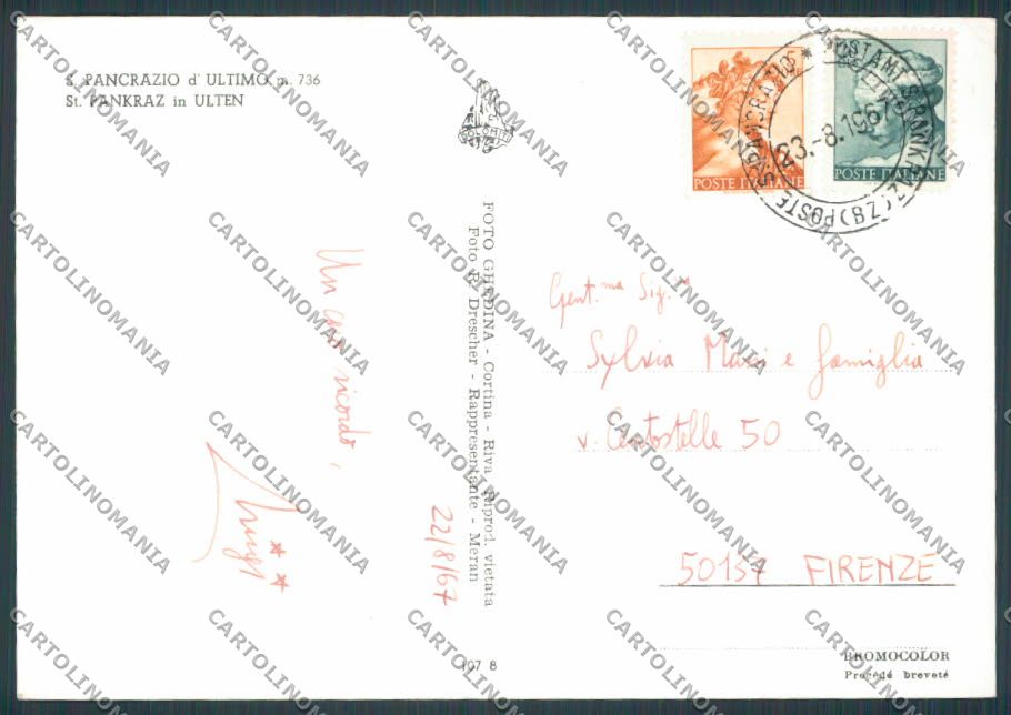 Bolzano San Pancrazio foto FG cartolina BB7797 – retro