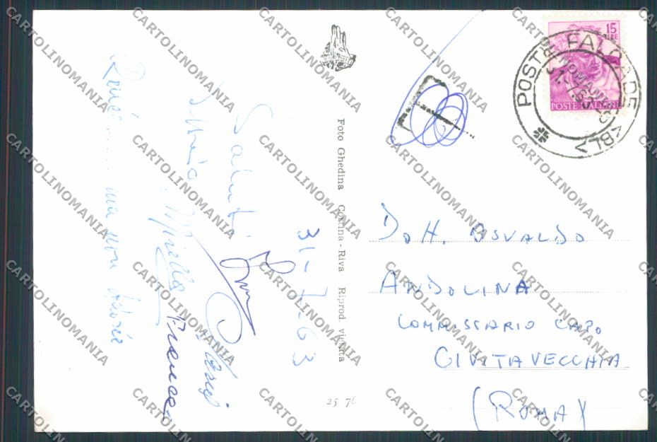 Bolzano Falcade Saluti da foto FG cartolina BB7808 – retro