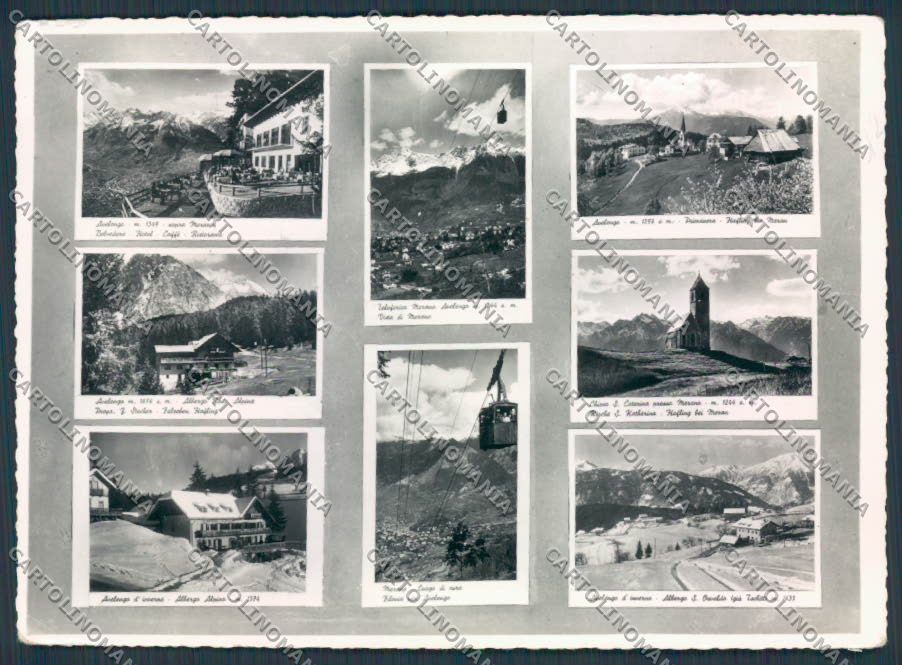 Bolzano Merano Funivia Vedutine PIEGHINA foto FG cartolina BB7811 – fronte