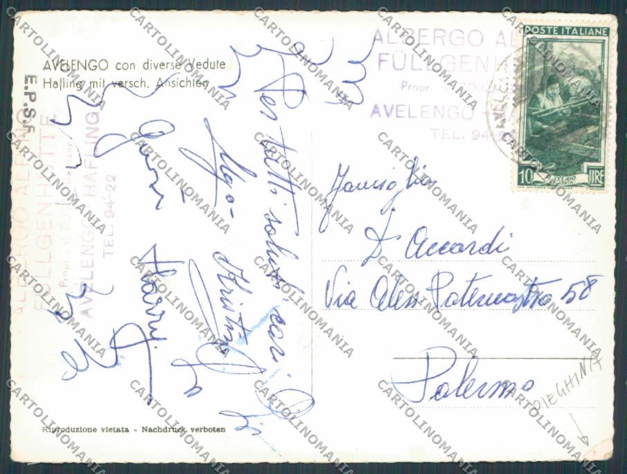 Bolzano Merano Funivia Vedutine PIEGHINA foto FG cartolina BB7811 – retro