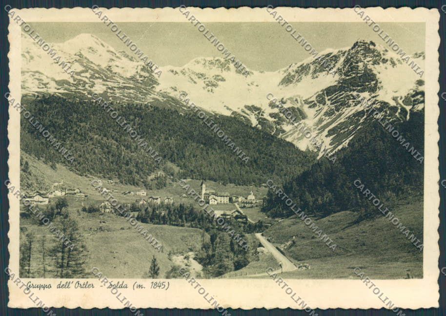 Bolzano Solda Gruppo Ortler PIEGHINA FG cartolina BB7816 – fronte