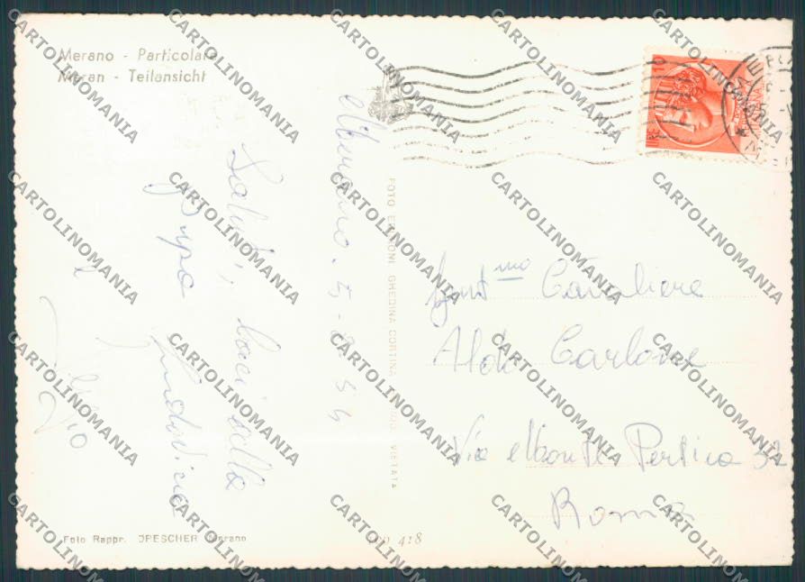 Bolzano Merano foto FG cartolina BB7823 – retro