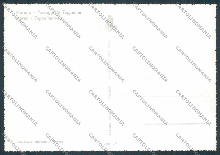 Bolzano Merano Passeggiata Tappeiner foto FG cartolina BB7825 – retro