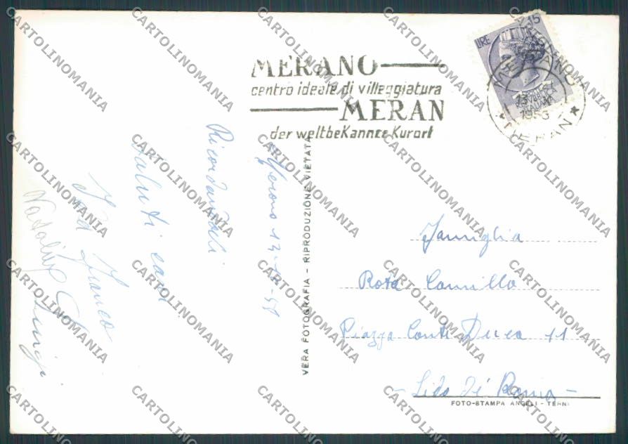 Bolzano Merano saluti da foto FG cartolina BB7827 – retro
