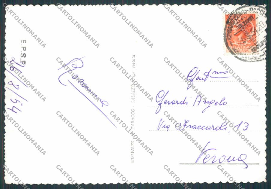 Bolzano Merano Pizzo Ivigna foto FG cartolina BB7830 – retro