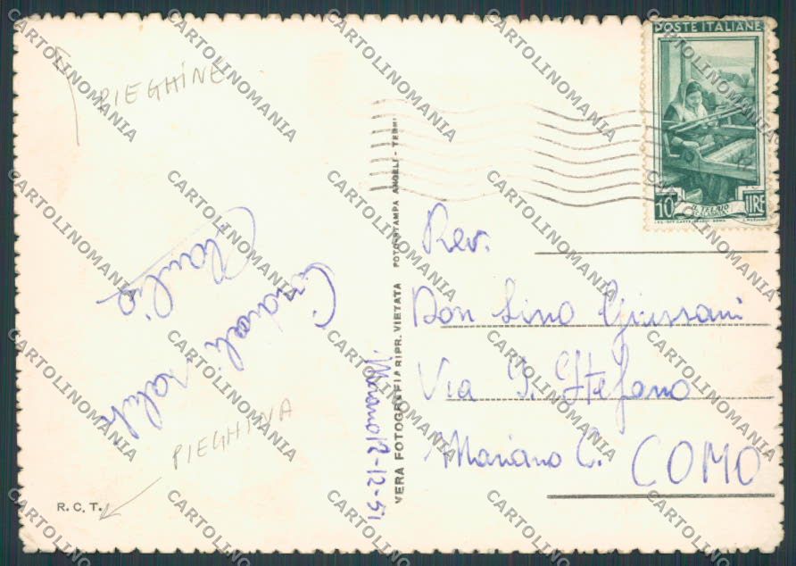 Bolzano Merano Panorama PIEGHINE foto FG cartolina BB7832 – retro