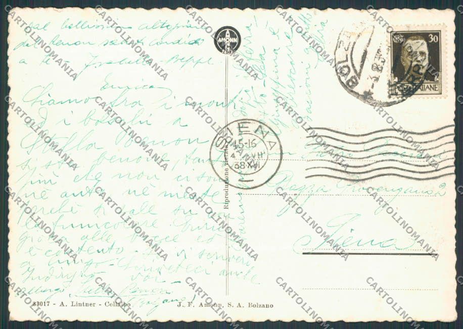 Bolzano Renon Longomos FG cartolina BB7847 – retro