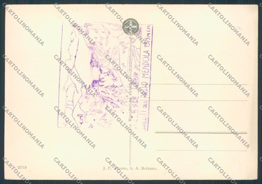 Bolzano Passo Mendola FG cartolina BB7848 – retro