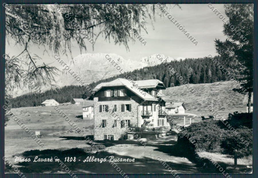 Bolzano Passo Lavazé Albergo Bucaneve foto Fg cartolina BB7865 – fronte