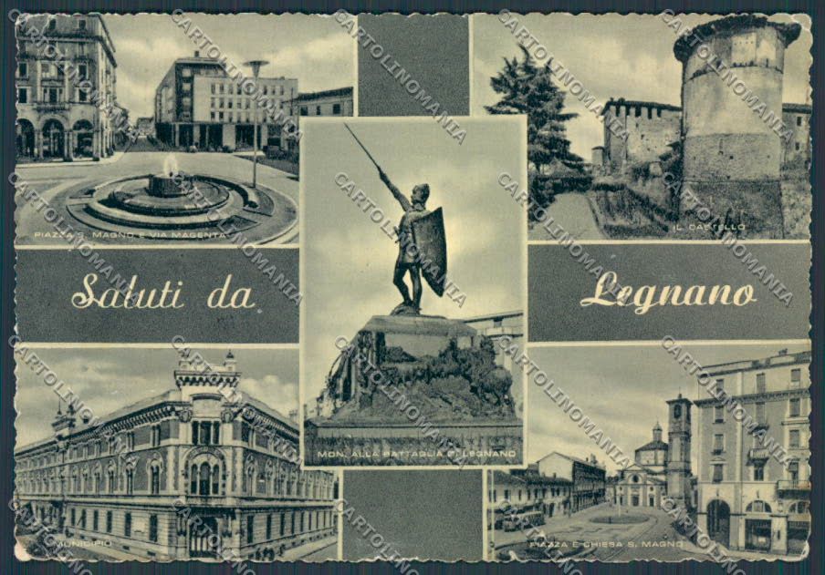 Milano Legnano Saluti da PIEGHINE FG cartolina BB7911 – fronte