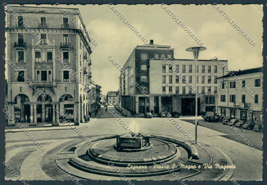 Milano Legnano Piazza Magno Via Magenta FG cartolina BB7912 – fronte