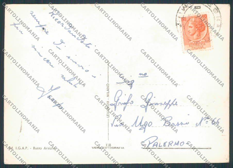 Milano Legnano Municipio foto FG cartolina BB7920 – retro