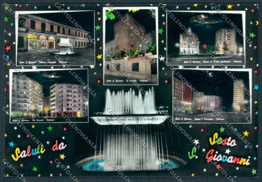 Milano Sesto San Giovanni Saluti foto FG cartolina BB7944 – fronte