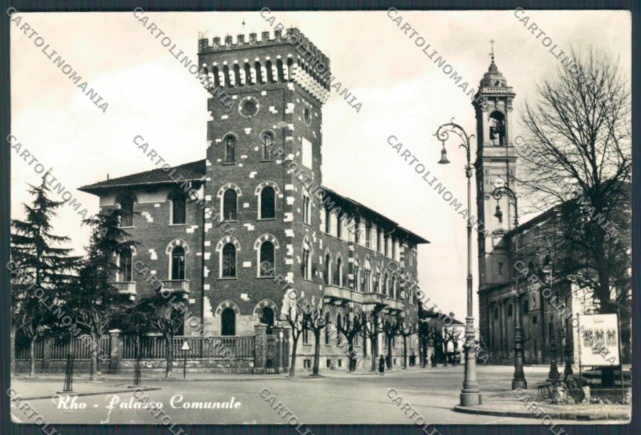 Milano Rho Palazzo Comunale PIEGA STRAPPO foto FG cartolina BB7951 – fronte