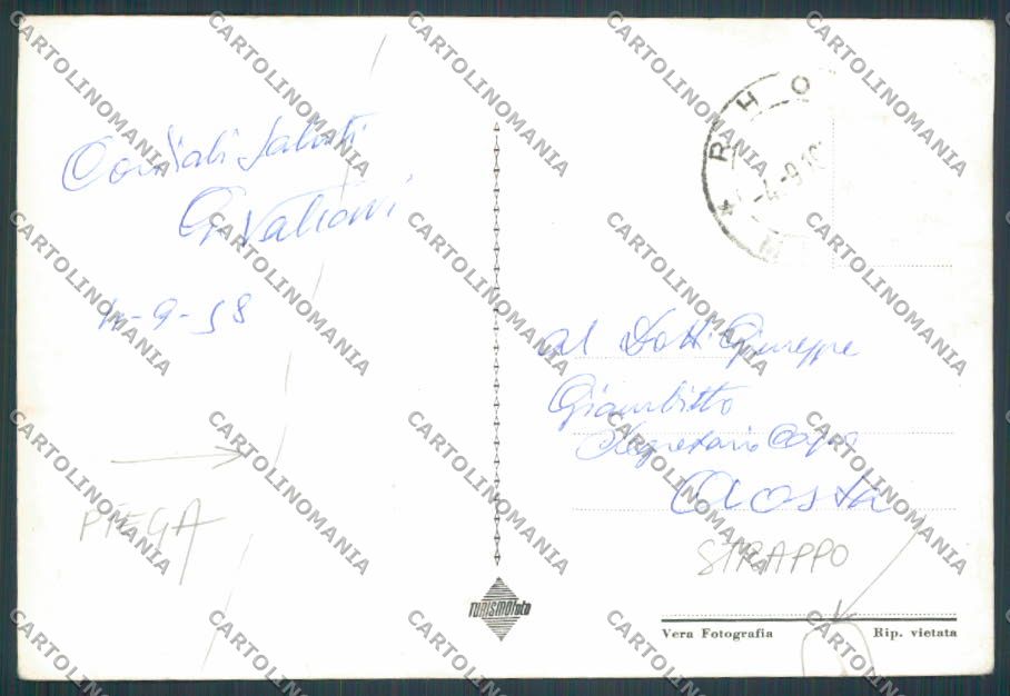 Milano Rho Palazzo Comunale PIEGA STRAPPO foto FG cartolina BB7951 – retro