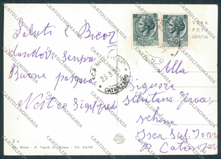 Milano Rho Saluti da foto FG cartolina BB7956 – retro