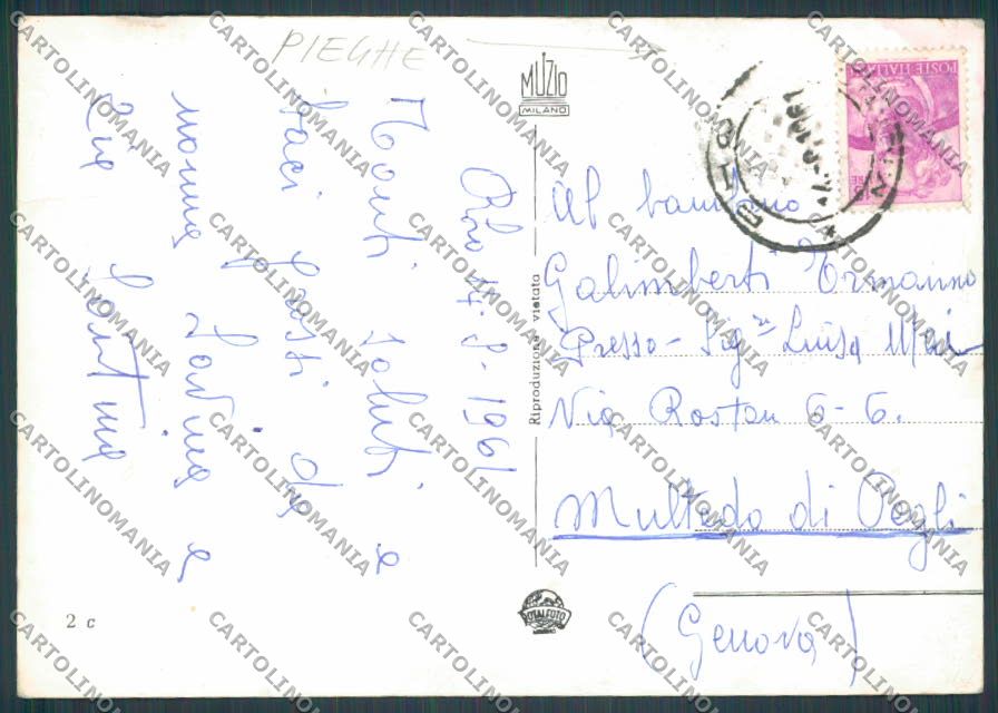 Milano Rho Saluti da foto PIEGHE FG cartolina BB7957 – retro