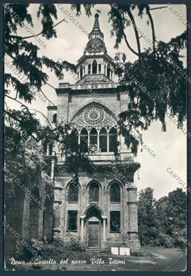 Milano Desio Castello Villa Tittoni PIEGA foto FG cartolina BB7965 – fronte