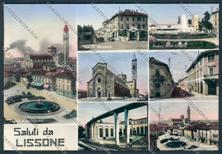 Milano Lissone Saluti da foto FG cartolina BB7999 – fronte
