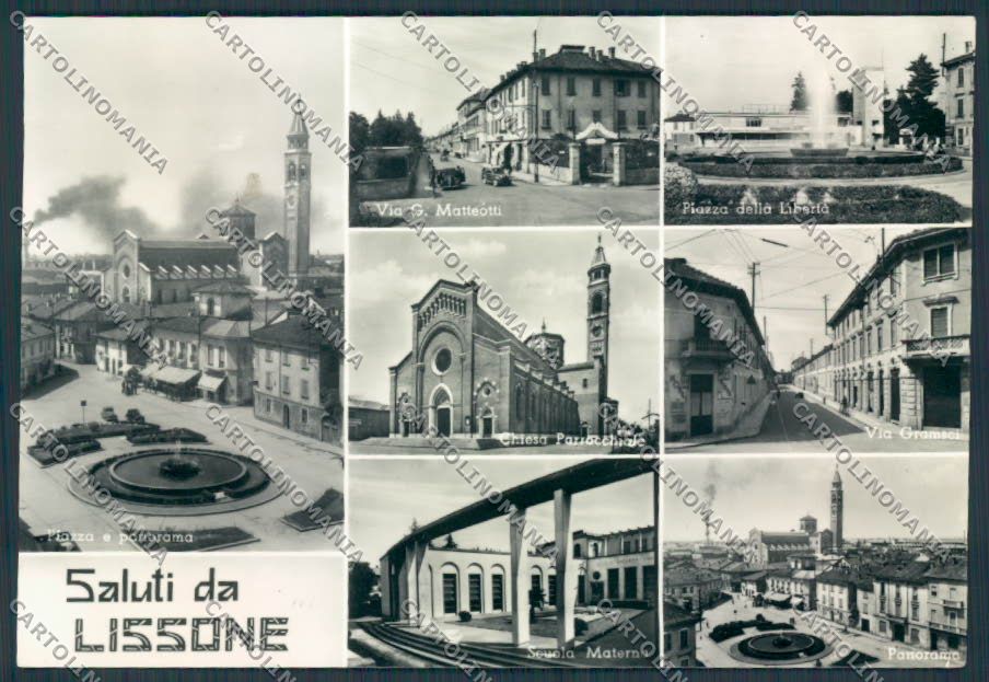 Milano Lissone Saluti da foto FG cartolina BB8000 – fronte
